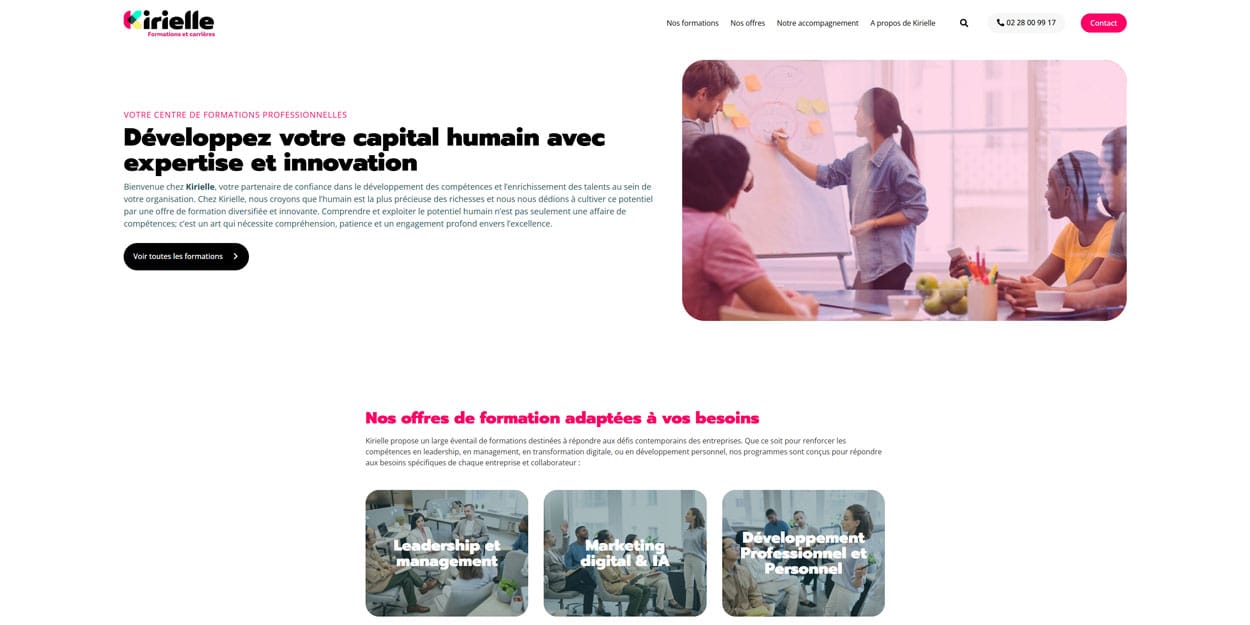 creation d'un site de formation